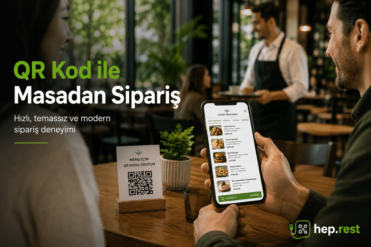 Restoranlarda QR Kod ile Masadan Sipariş Verme